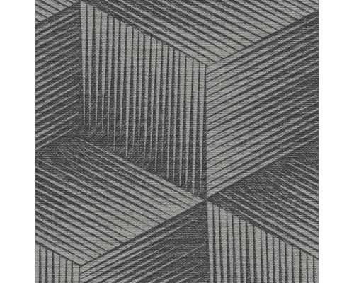 Närbild av en grå tapet med geometriskt linjemönster