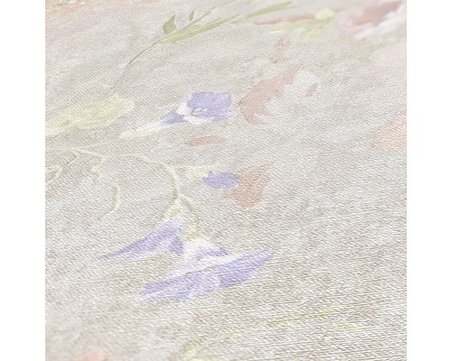 Närbild av en tapet med blommönster