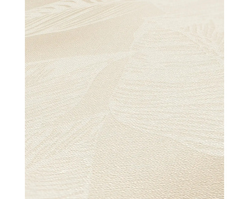 Närbild av en beige textiltapet med mönster