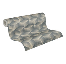 Tapet A.S CRÉATION 3D grafik blå/beige 10,05x0,53m