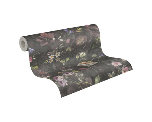 Tapetrulle med blomstermönster