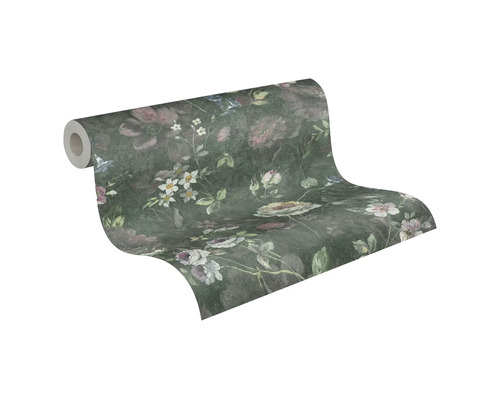 Tapetrulle med blommönster