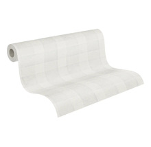 Tapet A.S CRÉATION Rutig vit 10,05x0,53m