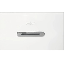 Jungborn logotyp och täckning för bräddavlopp i ett tvättställ