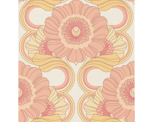 Tapet med blommönster i retrostil