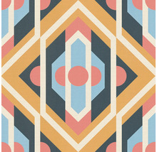 Tapet A.S. CRÉATION Retro ornament blå 10,05x0,53m
