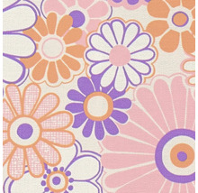 Blommig tapet med grafiskt mönster i retrostil