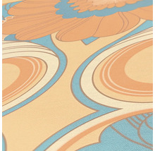 Tapet A.S. CRÉATION Retro blom orange 10,05x0,53m