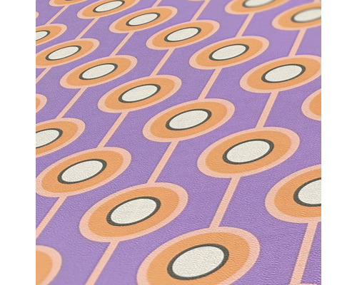 Tapet med geometriskt mönster av cirklar och linjer