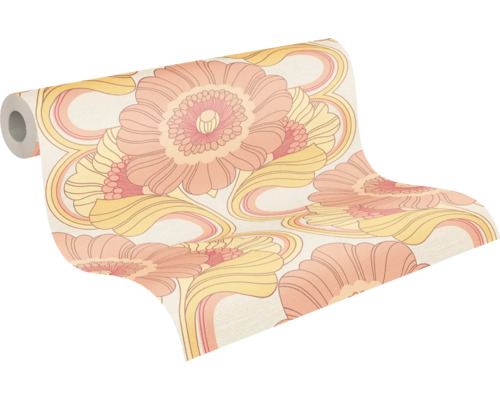 Tapetrulle med blommönster