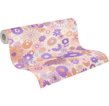 Tapet A.S. CRÉATION Retro blom lila 10,05x0,53m
