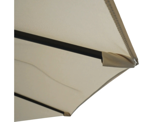 Närbild av ett rektangulärt parasoll med ram