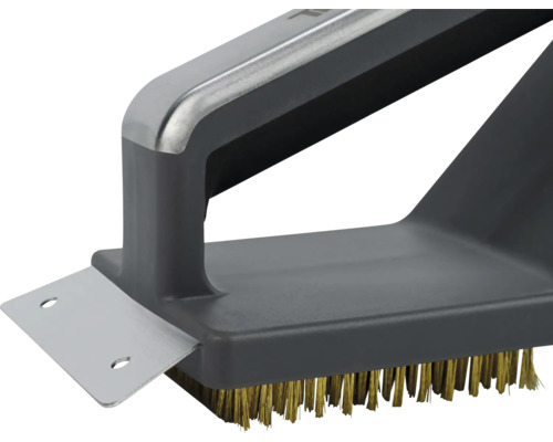 Grillborste med skrapa för rengöring av grillgaller