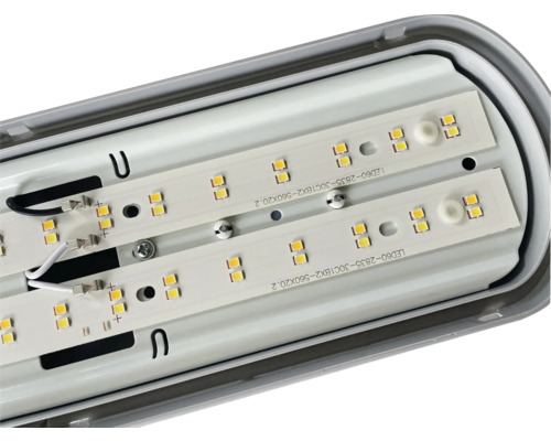 Invändig vy av ett LED-rör
