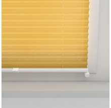 Gul plisségardin i fönstret