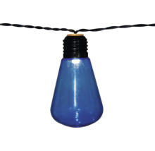 Ljusslinga med blå glödlampa