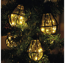 Dekorativ ljusslinga i päronform med LED på en julgran