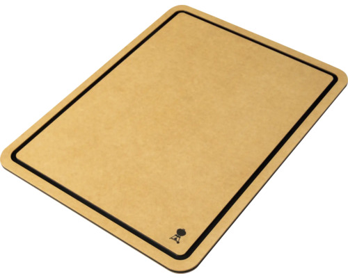 Rektangulär skärbräda i trä med Weber Logo