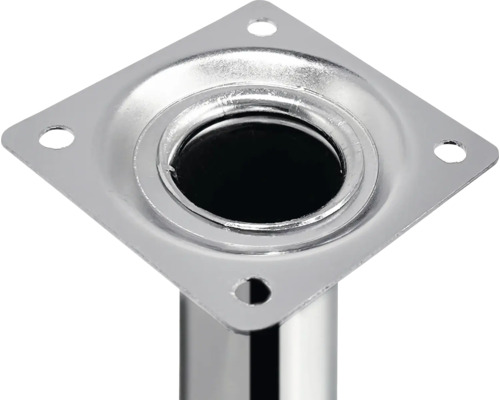 Möbelben av metall med monteringsplatta