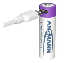 Ansmann batteri med USB-laddkabel