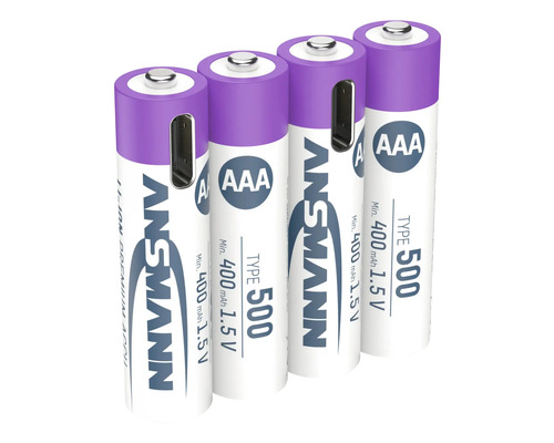 Fyra Ansmann AAA-batterier