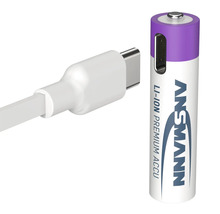 Ansmann Li-Ion Premium batteri med USB-C-kabel