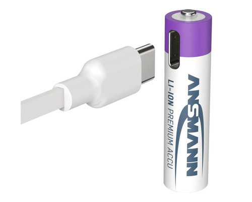 Ansmann Li-Ion Premium batteri med USB-C-kabel