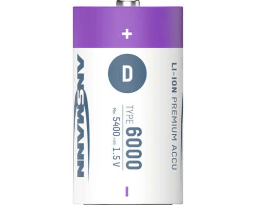 Ansmann D batteri litiumjon med 6000 mAh
