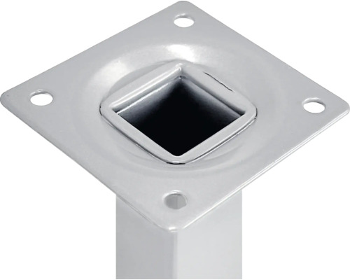 Metallmöbelfot med monteringsplatta