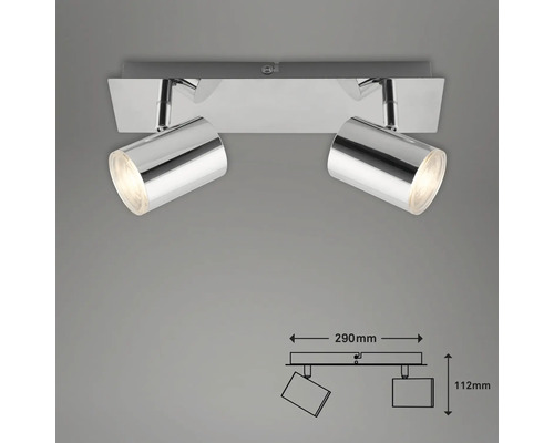 Taklampa med två spotlights
