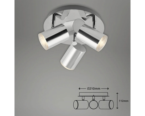 Taklampa med tre spotlights