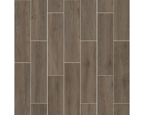 Sammansättning av golvplattor med träutseende