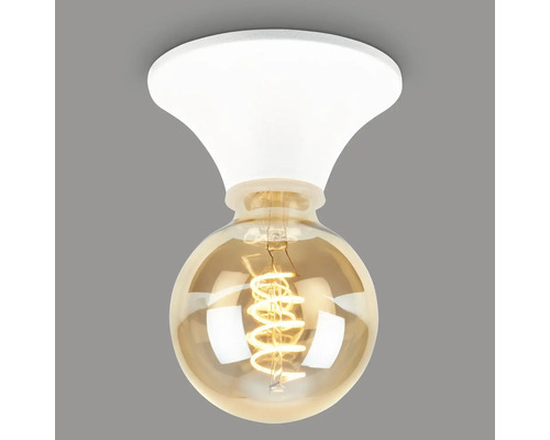 Taklampa med rund glödlampa