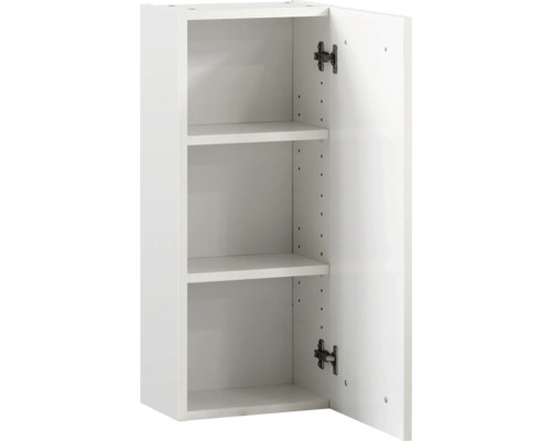 Öppet högskåp med tre hyllor