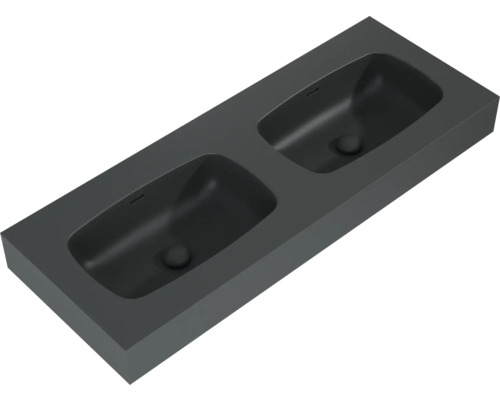 Dubbeltvättställ av gjuten mineral för badrum