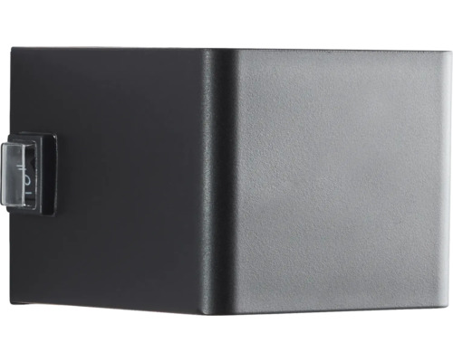 Kubformad vägglampa med strömbrytare