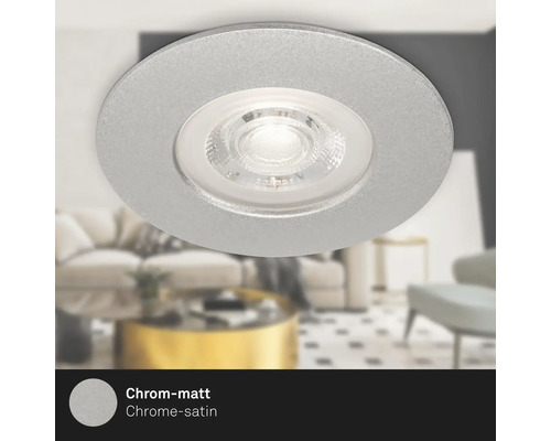 Takmonterad spotlight av metall, krommatt