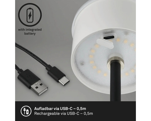 USB-C-kabel för laddning av lampan med integrerat batteri