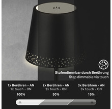 Bordslampa BRILONER utomhus svart, IP44