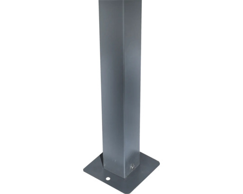 Stödstolpe av metall med monteringsfot