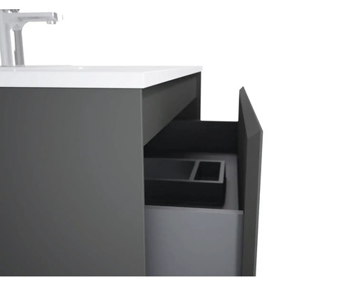 Tvättställsskåp med öppen låda för badrum