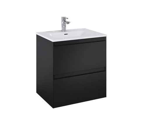 Tvättställsskåp med två lådor och ett tvättställ