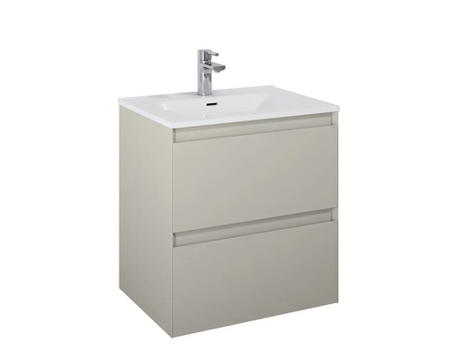 Tvättställsskåp med två lådor, handfat och blandare