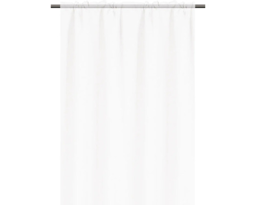 Gardin med rynkbandsupphängning på en stång