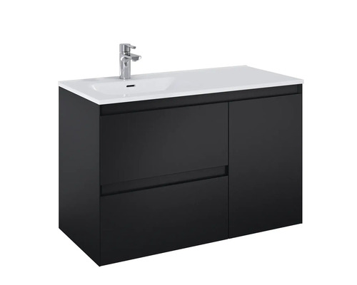 Tvättställsskåp med handfat och blandare