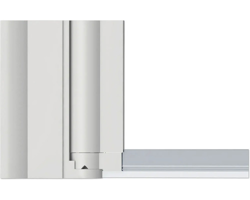 Detaljvy av en duschkabinprofil