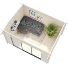 Friggebod PALMAKO Ines 11,1m² Slide natur