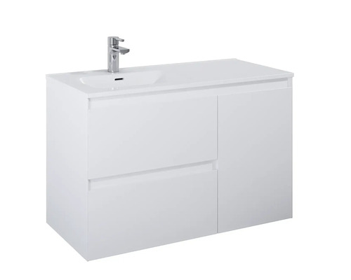 Tvättställsskåp med lådor och blandare