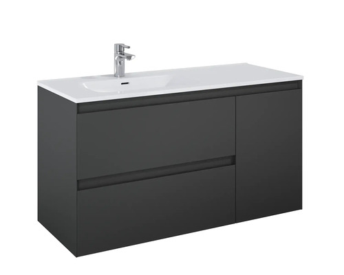 Tvättställsskåp med två lådor, ett skåp och ett tvättställ inklusive blandare