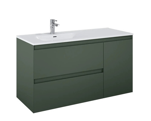 Tvättställsskåp med två lådor, ett skåp och ett tvättställ